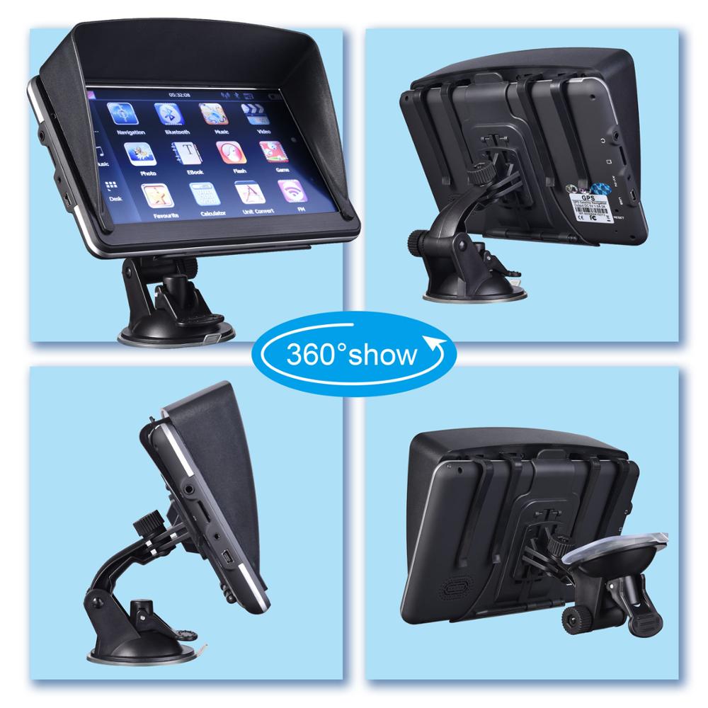 7 Inch Gps Navigator Portable Navigator 8GB-256MB+Sunshade
