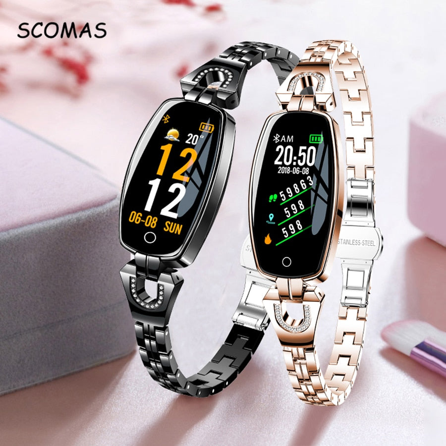 0.96" OLED Smart Watch with Heart Rate & Blood Pressure Monitor