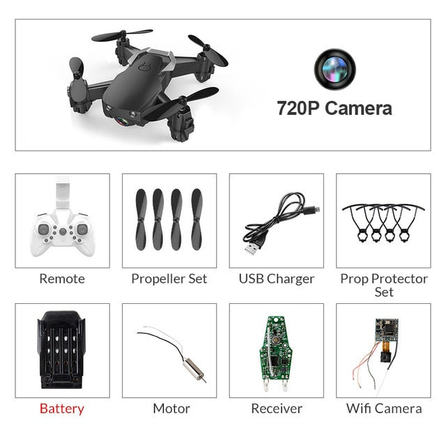 Eachine E61/E61hw Mini Foldable Drone With/Without HD Camera