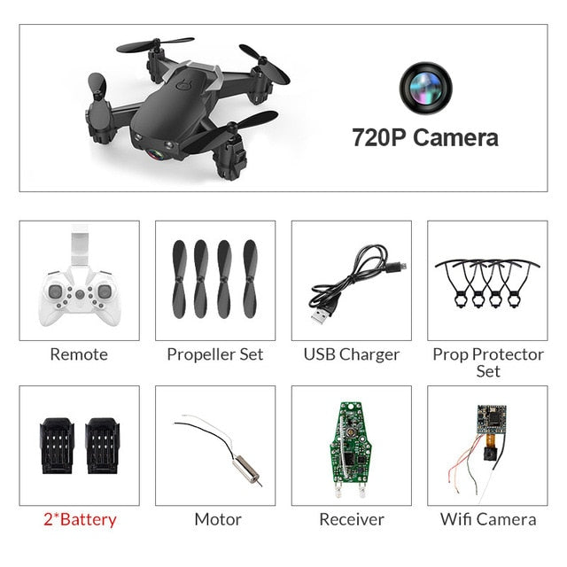 Eachine E61/E61hw Mini Foldable Drone With/Without HD Camera