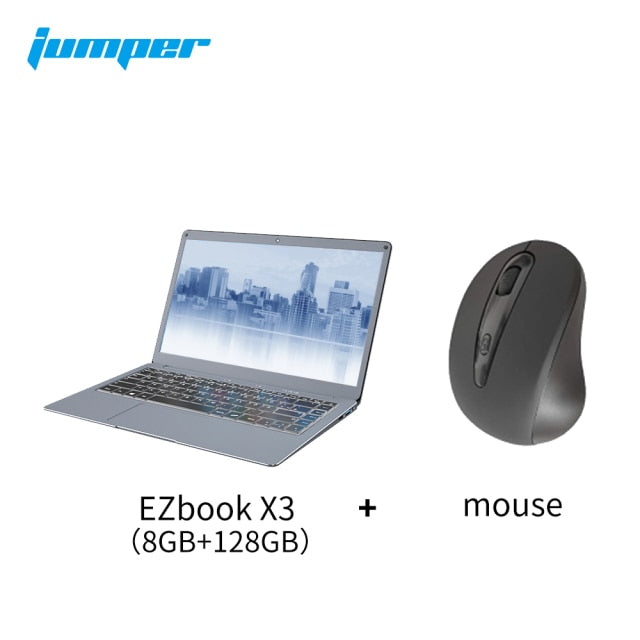 Jumper EZbook X3 Notebook 8GB 128GB 13.3 inch 1920*1080 IPS Screen Intel Celeron Quad Core Ultra Slim Win10 laptop 2.4G/5G WiFi