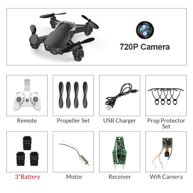 Eachine E61/E61hw Mini Foldable Drone With/Without HD Camera