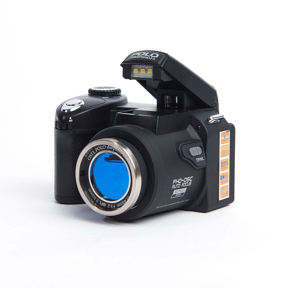 ELRVIKEC  HD Digital Camera POLO D7100 33Million Pixel Auto Focus Professional SLR Video Camera 24X Optical Zoom Three Lens