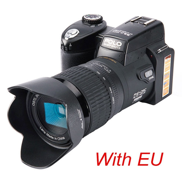 ELRVIKEC  HD Digital Camera POLO D7100 33Million Pixel Auto Focus Professional SLR Video Camera 24X Optical Zoom Three Lens