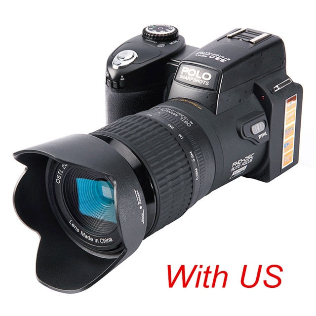 ELRVIKEC  HD Digital Camera POLO D7100 33Million Pixel Auto Focus Professional SLR Video Camera 24X Optical Zoom Three Lens