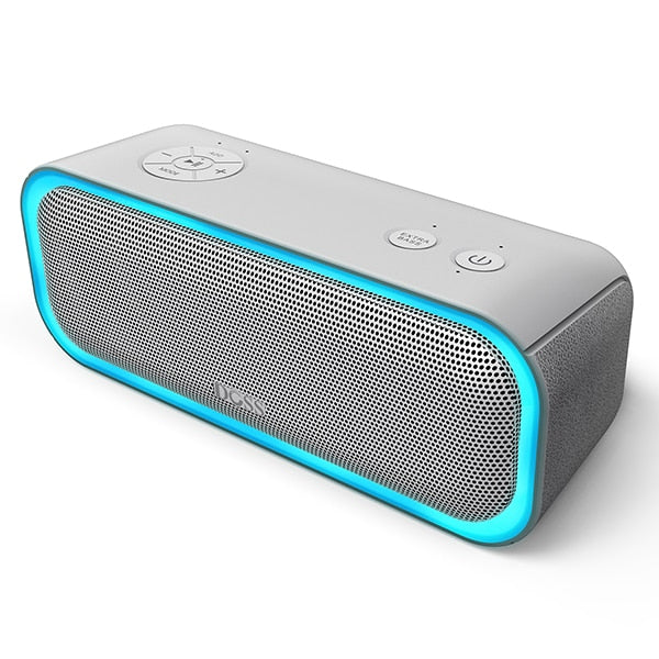 Wireless Bluetooth Speaker with Flashing LED Light and Enhanced Bass